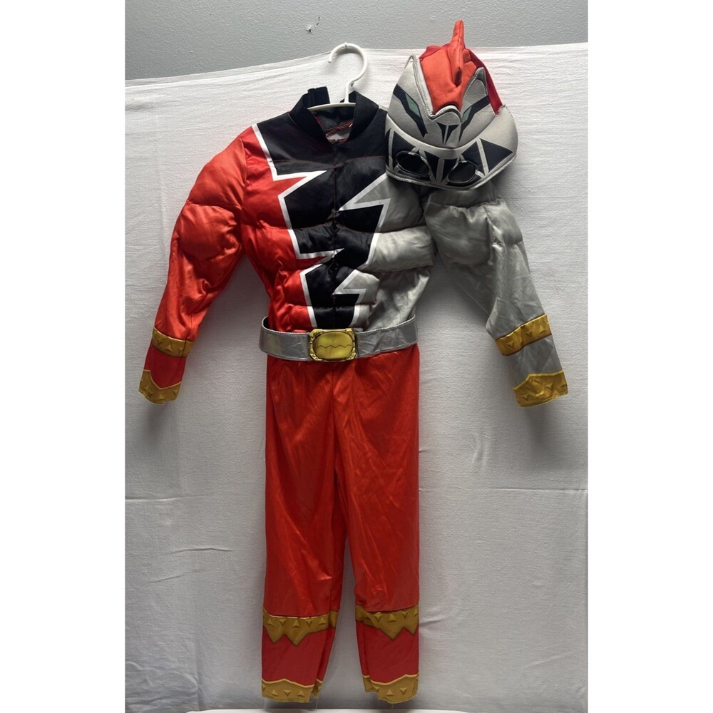 Power Rangers Dino Fury Red Ranger Kids Halloween Costume Mask 3T-4T Costumes